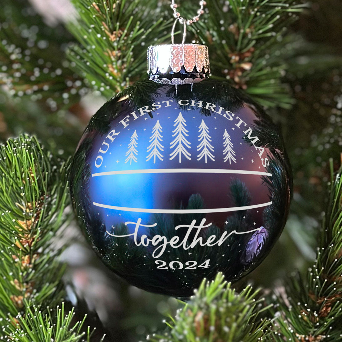 Glass Ball Ornaments "First Christmas together"