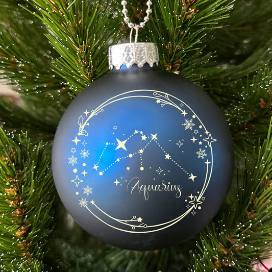 Glass Ball Ornaments "Aquarius"