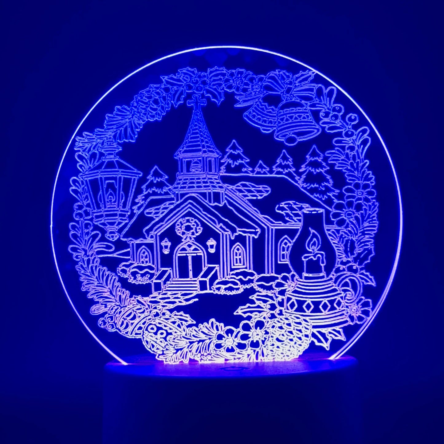 Night LED light lamp "Snow village"