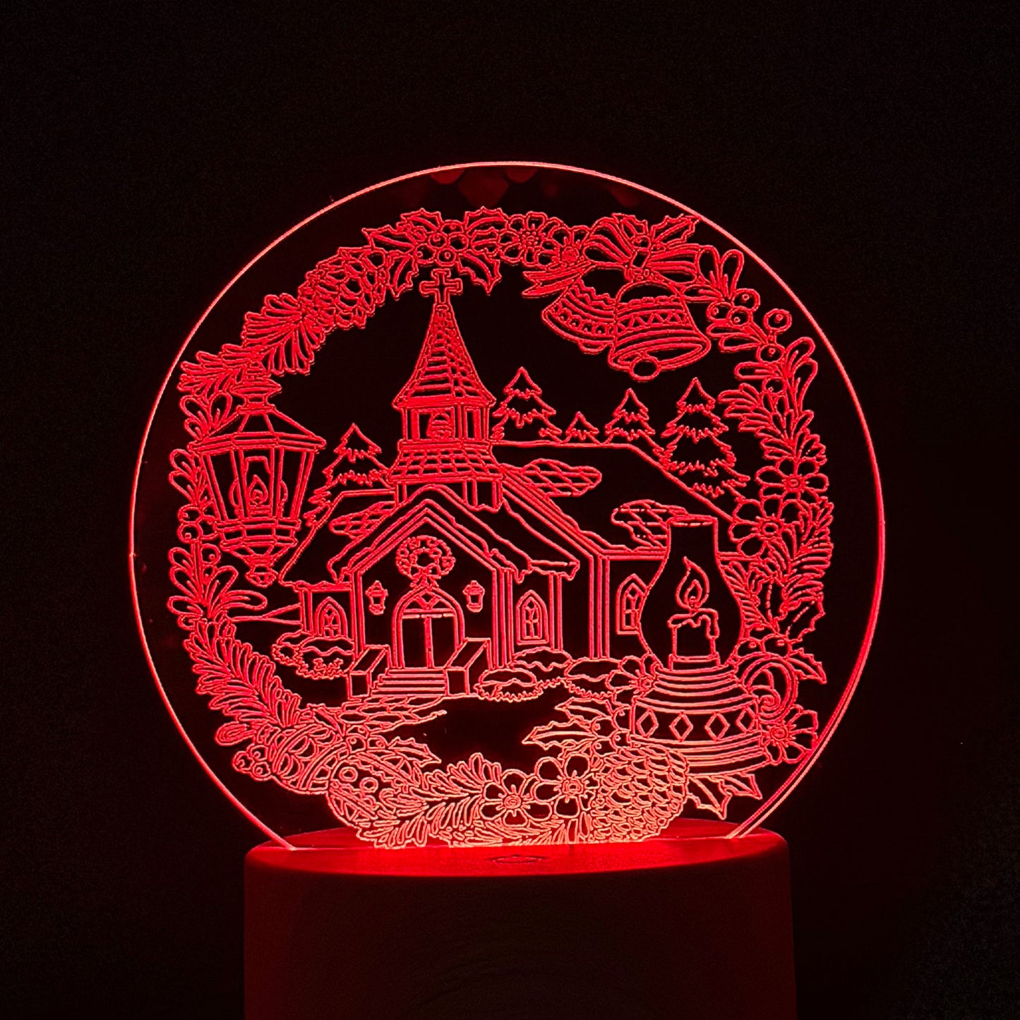 Night LED light lamp "Snow village"