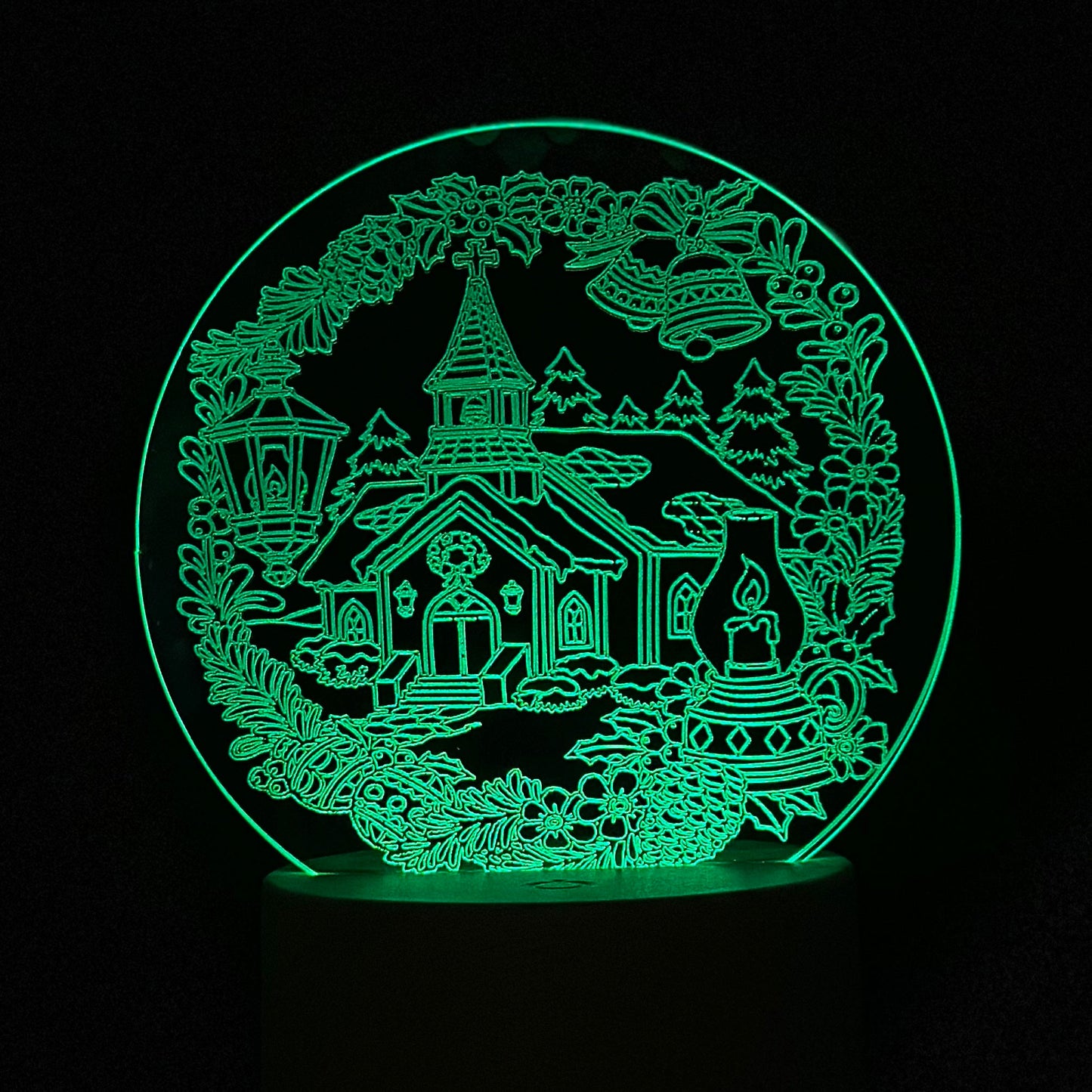 Night LED light lamp "Snow village"