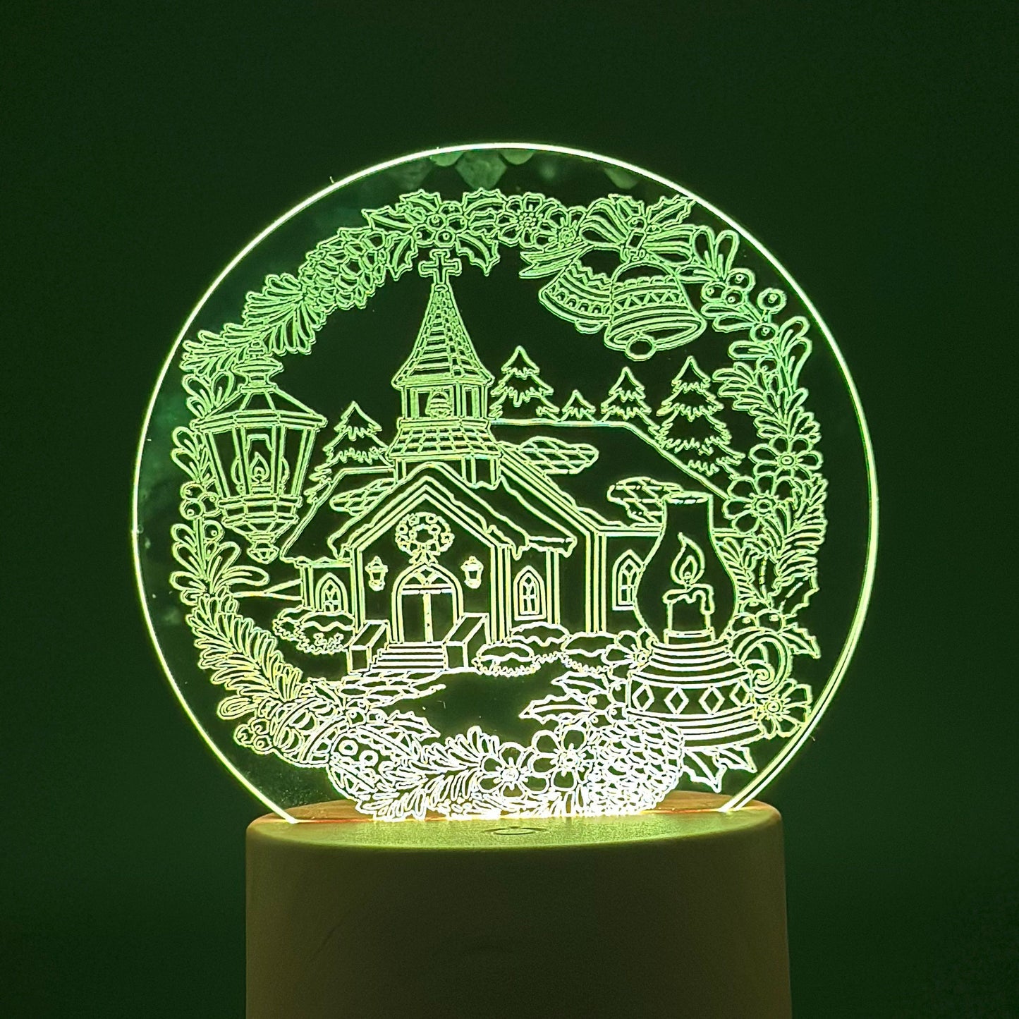 Night LED light lamp "Snow village"