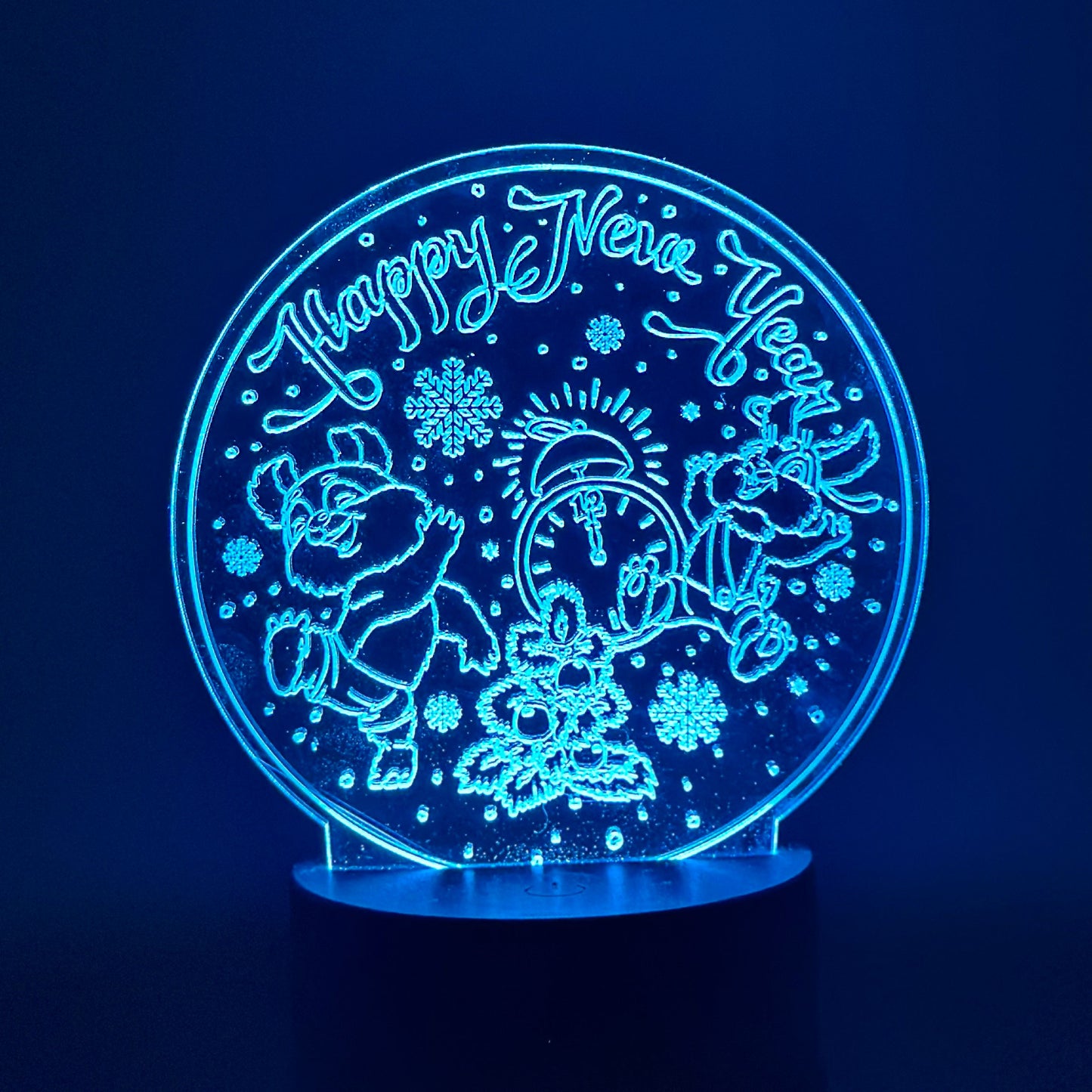 Night LED light lamp "Happy New Year!"