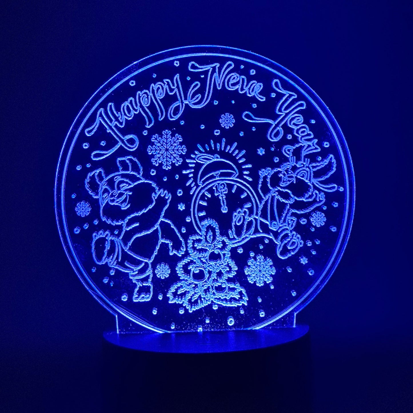 Night LED light lamp "Happy New Year!"