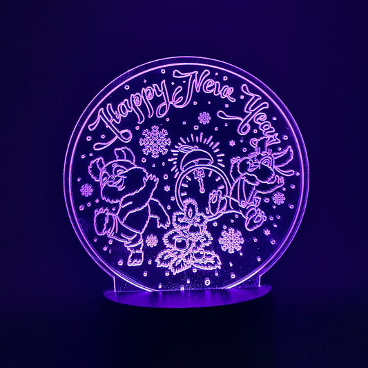 Night LED light lamp "Happy New Year!"