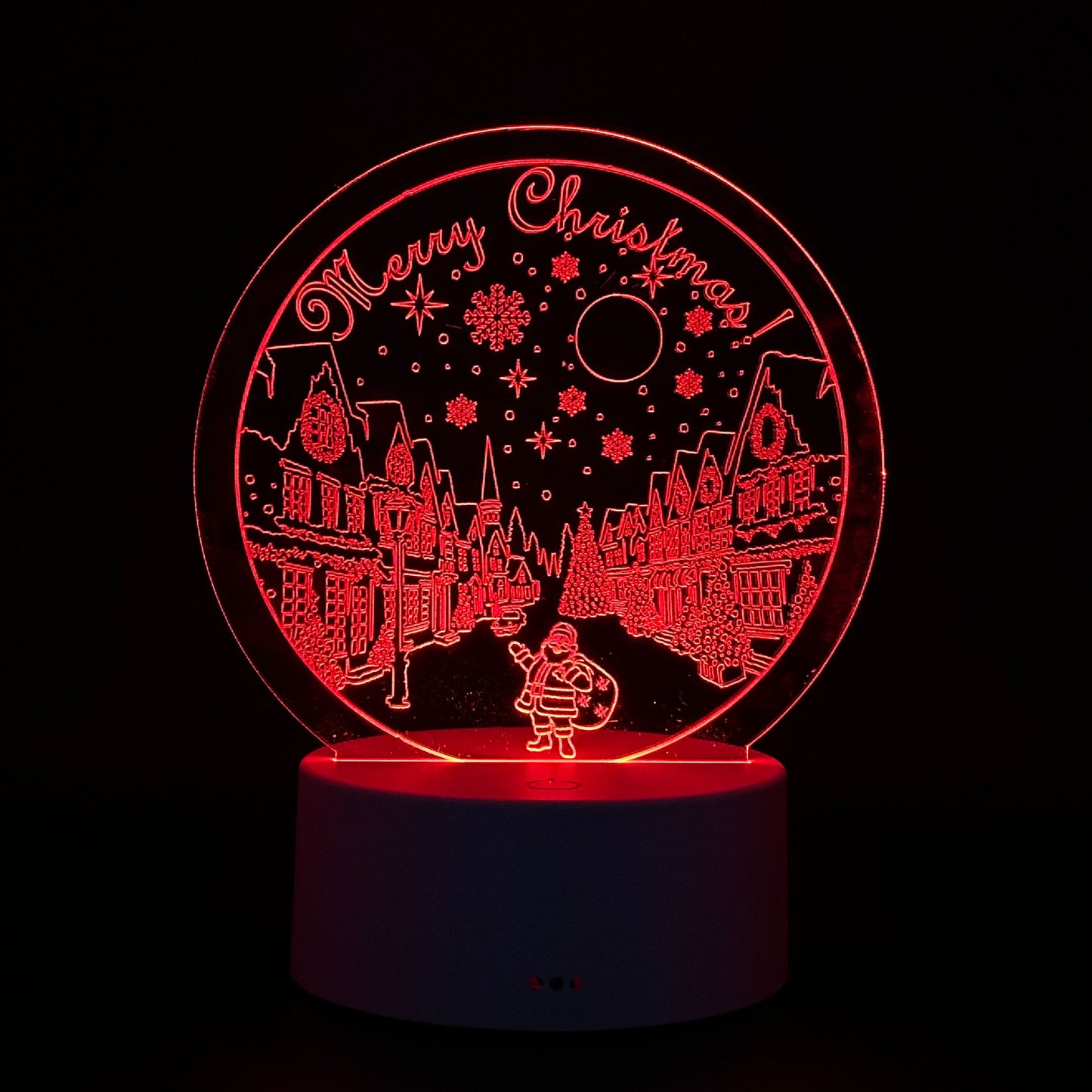 Night LED light lamp "Merry Christmas, Santa is coming!"