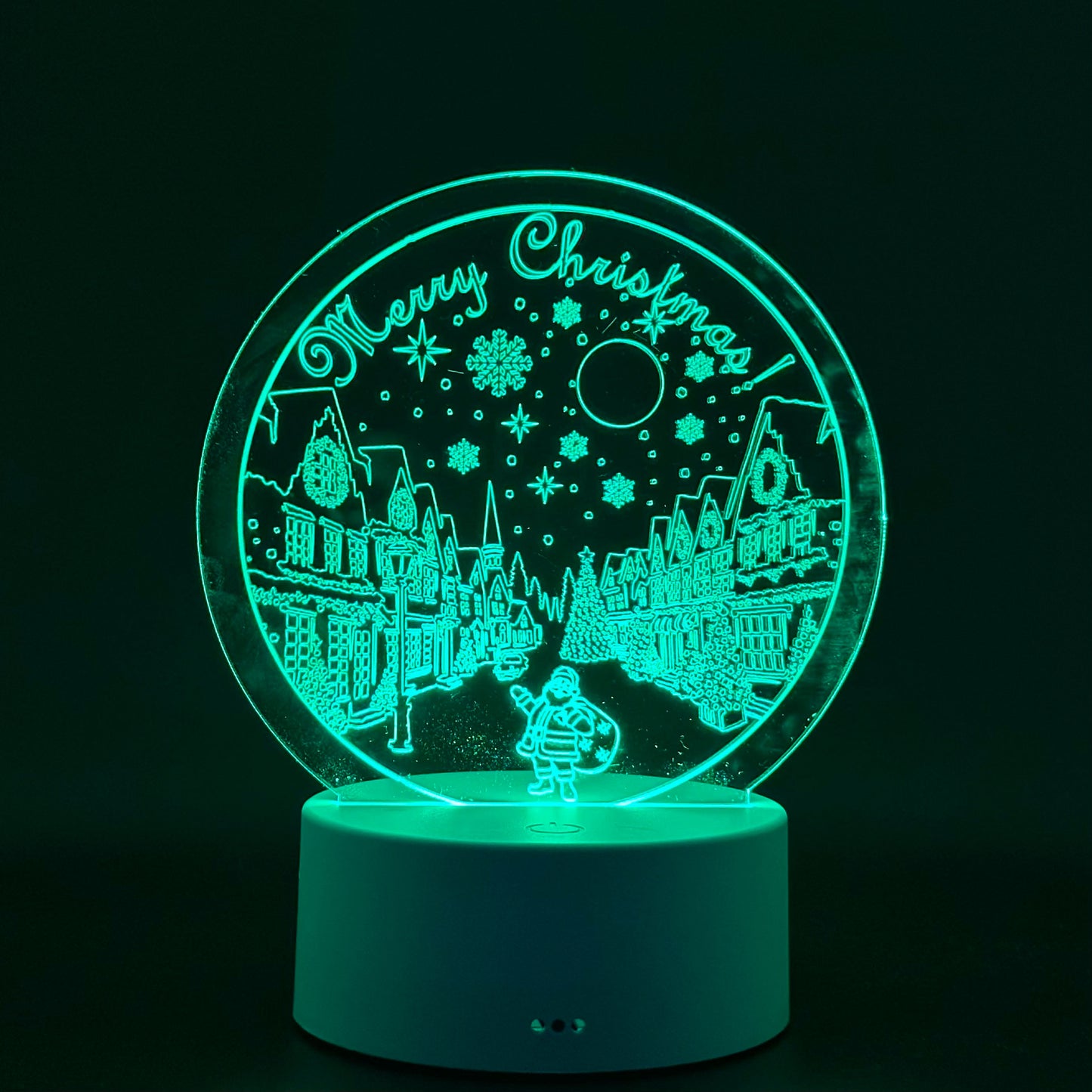 Night LED light lamp "Merry Christmas, Santa is coming!"