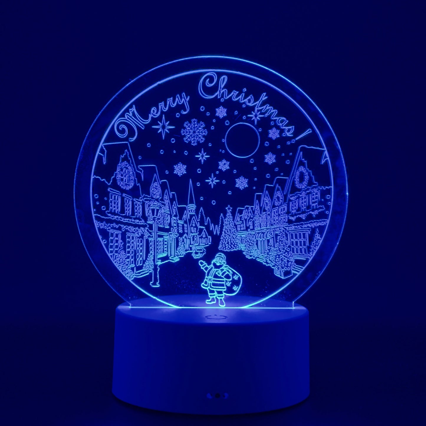 Night LED light lamp "Merry Christmas, Santa is coming!"