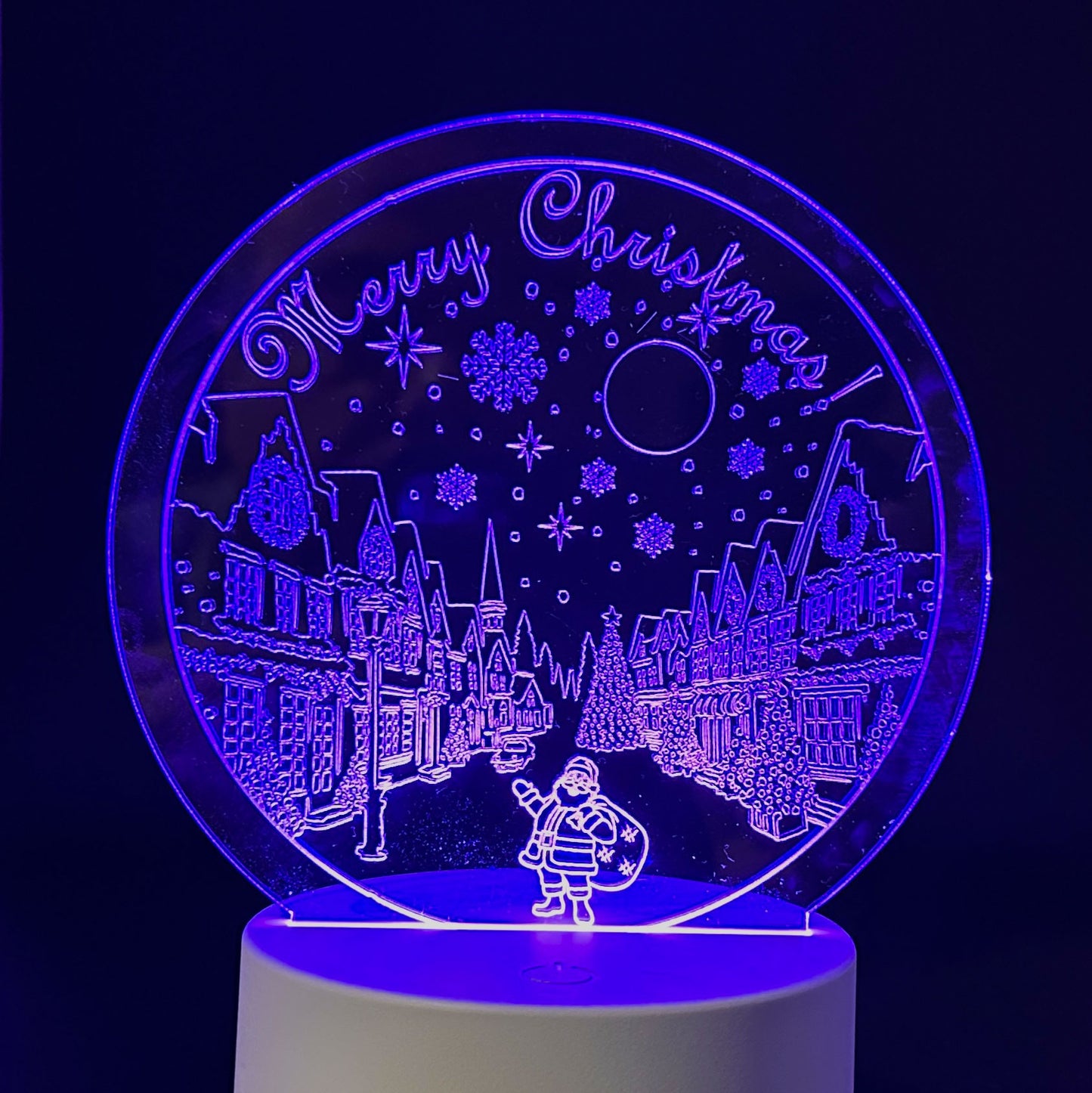 Night LED light lamp "Merry Christmas, Santa is coming!"