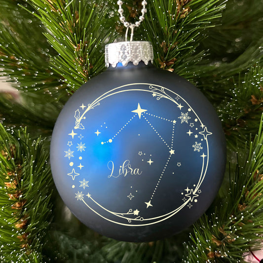 Glass Ball Ornaments "Libra"