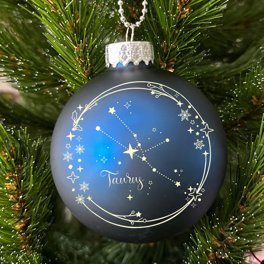 Glass Ball Ornaments "Taurus"